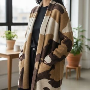Women’s Fall cardigan, Animal Print